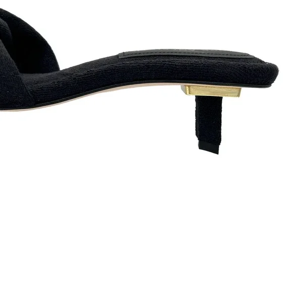 Good American Terry Kickstand Slides in a Size 9 Black New In Box - Picture 6 of 11